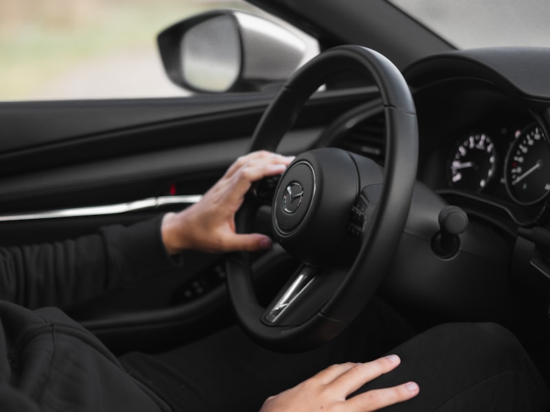 Person studying material in preparation for the driving exam